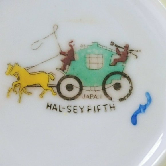 Trinket Dish with Lid Hal Sey Fifth Japan Porcelain Hand Painted Pastel Floral - Picture 4 of 8